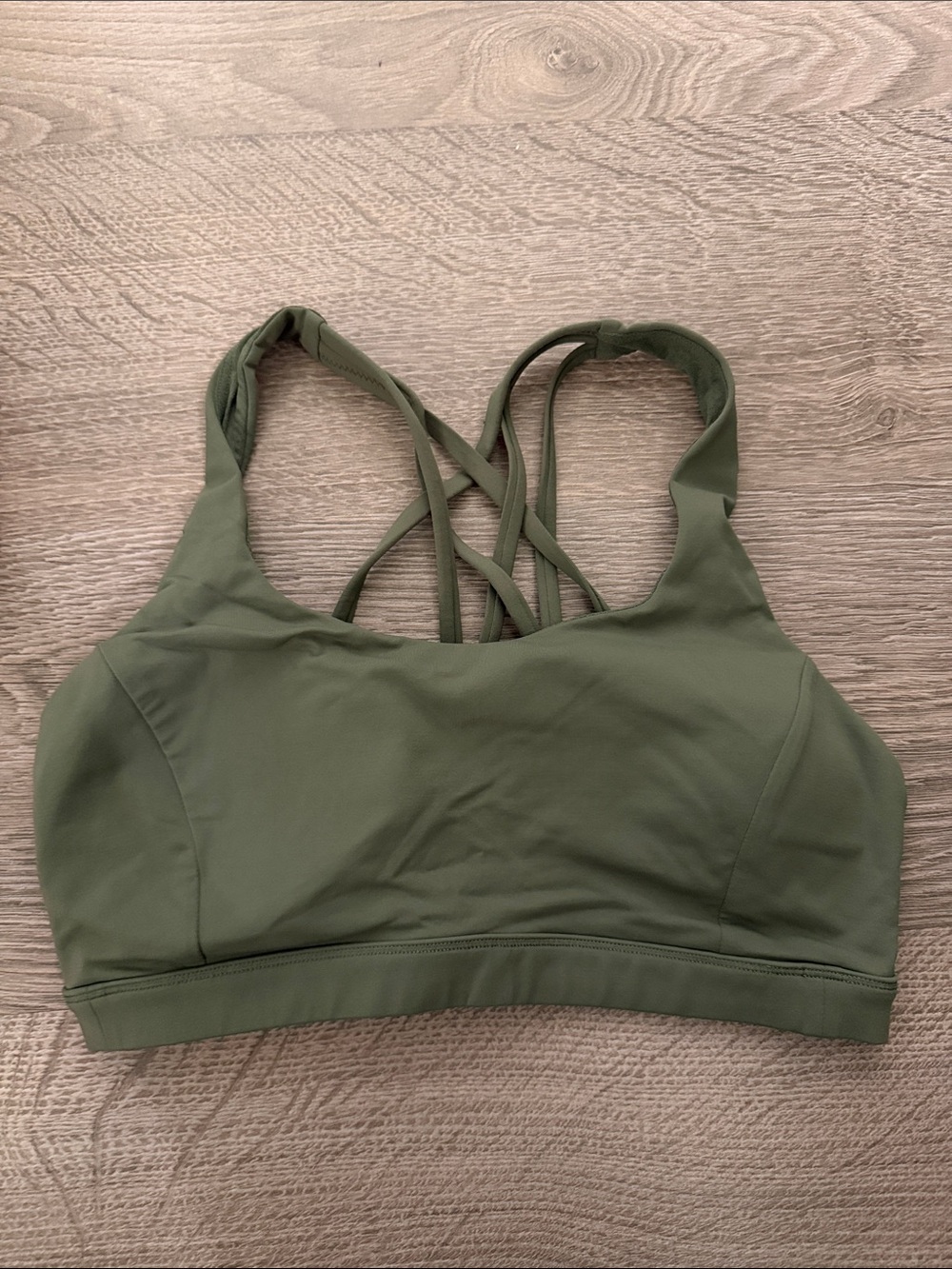 lululemon athletica Olive Green Crisscross Sports Bra